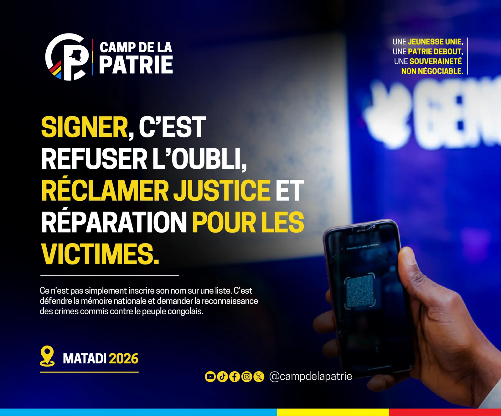 Signer, c’est refuser l’oubli et réclamer justice et réparation pour les victimes